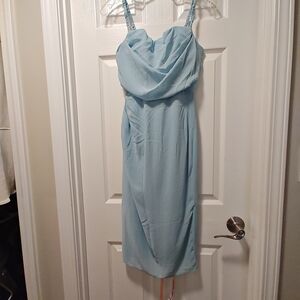 House of CB Blue Midi Sundress for Wedding Guest